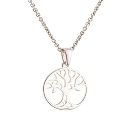 Galway Tree of Life Sterling Silver Pendant - Small, 1.09 GMS - Rhodium Plated Charm with Adjustable 16-18 Inch Chain for Women