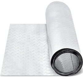 Zonon Diamond Plate Sheet Metal Aluminum Plate Heavy Duty Tread Aluminum Sheet Embossed Aluminum Diamond Checker Plate for Wall Covering, Cargo Trailer, Rv and More (96 × 48 Inch)