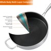 DELARLO Tri-Ply Stainless Steel 12 Inch Deep Frying Pan with