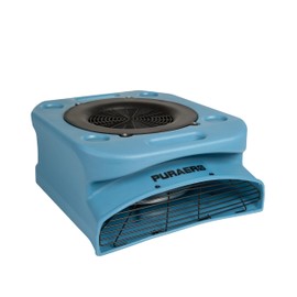 PURAERO Low Profile Air Mover Carpet Dryer Blower Floor Fan | 1/4 HP 1,100 CFM | for Crawlspaces, Attics, Basements, Bathrooms| Water Damage Restoration, Grow Rooms | PA-250-LP | Blue
