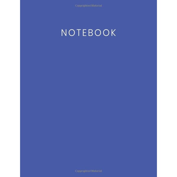 Notebook: Generic Blue Cover, Unlined Notebook, Blank Page Journal, Sketchbook,