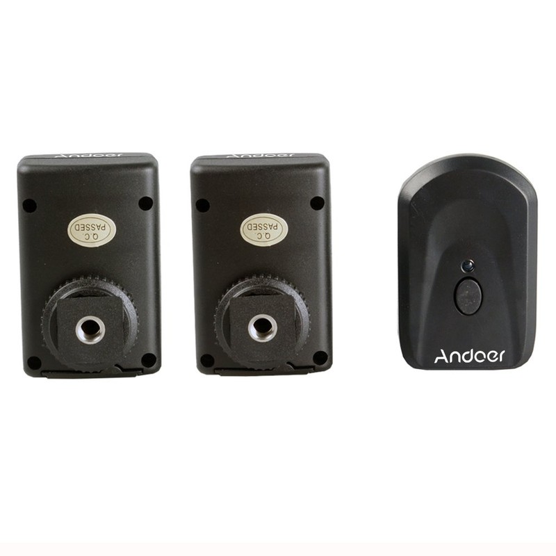 Andoer® Pt-04Gy 4 Channels Wireless Hot Shoe Flash Trigger Set