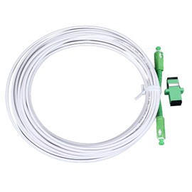 Cryfokt Fiber Optic Internet Cable, FTTH FTTB FTTP Armored SCFiber Optic Cable with Flange Connector, Easy Install High Speed Data Transmission, Compatible with Various Devices (SC 3 m