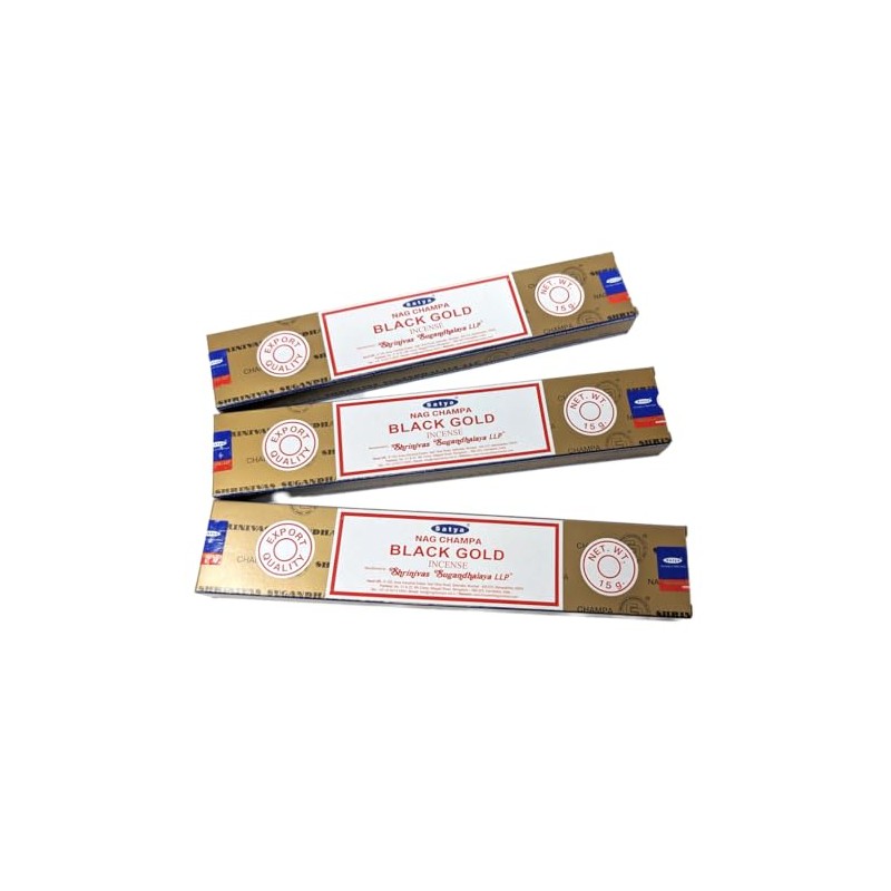Satya Nag Champa Black Gold Incense Sticks with JRose Incense