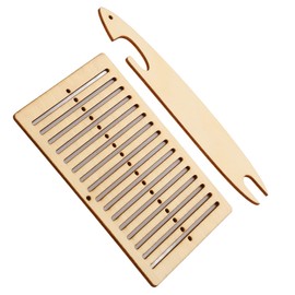 2Pcs Belt Weaving Kit, Handmade Poplar Loom Tools for Bracelet Making, Ideal Kids and Knitting Beginners, Easy to Install and Fun with Foldable Loom