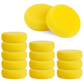 12 Pcs Round Painting Sponge 3inch Yellow Artist Sponges Craft Clay Sponge Watercolor Sponges for Face Painting Pottery Ceramics Art Crafts