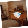 Ciieeo 4Pcs Transparent Sundries Storage Box with Lid Handheld Design