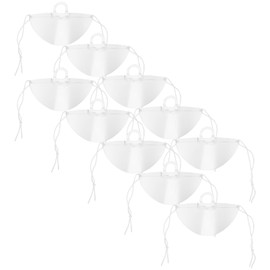 FUNOMOCYA 10pcs Transparent Face Mask: Chefs and Food Service Plastic Shield Clear Reusable Mouth Cover for Kitchen and Restaurant