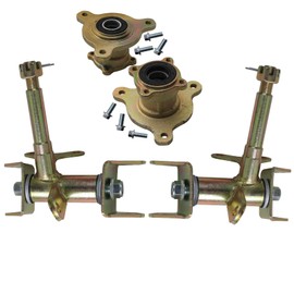 ICONSPORTSS ATV Front Disc Brake Wheel Rim Hub 3 Stud Front Disc Brake Wheel Rim Hub Assembly Steering Knuckles Spindle for 110cc 125cc Go Kart ATV 4 Wheeler 6in Wheels Tires