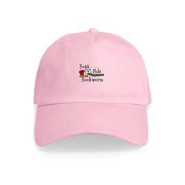 CafePress Bonafide Bookworm Unique Adjustable Baseball Hat Pink
