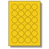 Label Planet® 24 Per Page/Sheet, 5 Sheets (120 YELLOW ROUND