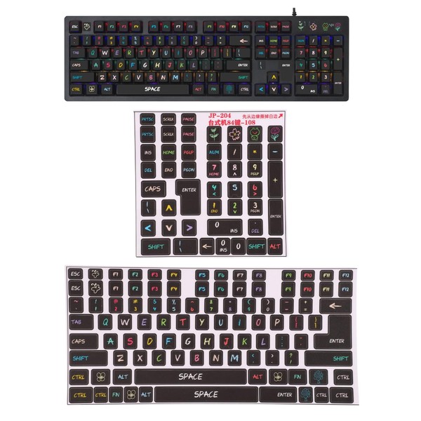 Sxhlseller 2 Pack English Keyboard Replacement Stickers PVC Decorative Wear