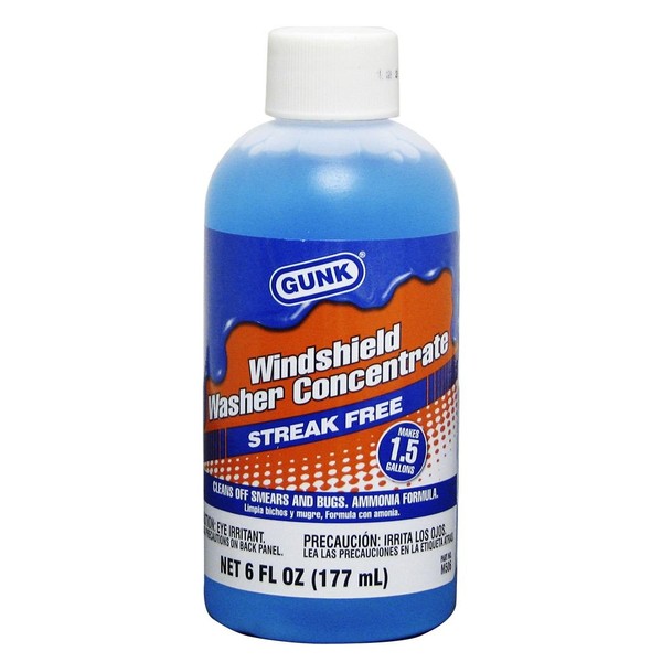 Gunk M506-24PK Concentrated Windshield Washer Solvent with Ammonia - 6 oz, (Case of 24)