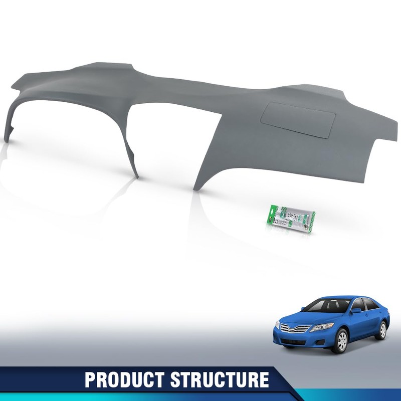 PIT66 Dashboard Dash Cover Compatible with Toyota Camry 2007-2011 Gray