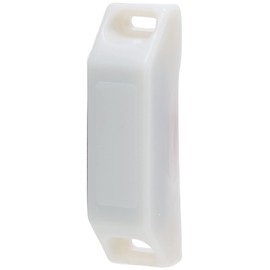 Merriway® BH00394 (2 Pcs) Heavy Duty Magnetic Cupboard Cabinet Door Catches, Large 63 x 18 mm White with Single Plate and Screws, 8 kg Pull Strength - Pack of 2 Pieces