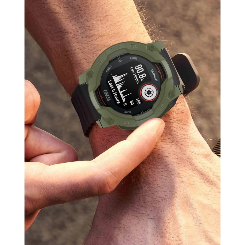 Miimall Armour Case Compatible with Garmin Instinct 3 Solar, Soft
