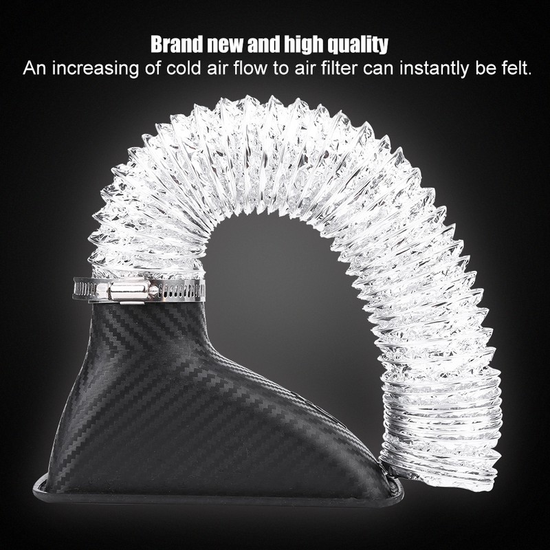Carbon Fiber Universal Car Turbo Turbine Inlet Pipe Air Funnel