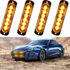 6-LED Warning Emergency Strobe Light XTAUTO Universal 12V-24V Super Bright