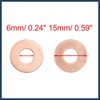 INFINAUTO 40pcs 6mm Inner Dia Copper Washers Flat Sealing Gaskets