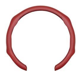 Napa Nappa Leather Steering Wheel Cover - New Quick Turn, Non-Slip, Breathable, Ultra-Thin, Universal Grip Cover, Suitable for Four Seasons, Car Accessories, Special Gift:_【Volcano Red】Napa leather upgrade