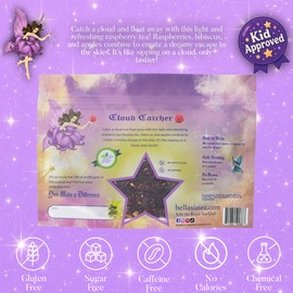 Bellasia Tea Could Catcher for Kids Using Real Fruit Pieces - Caffeine Free Herbal Tea Blend with Real Ingredients & Balanced Flavor- Add Loose Leaf Tea to Your Child’s Routine for A Fun & Tasty Drink. 20-25 Cups