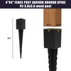 1 Pcs 24" Fence Post Anchor Ground Spike| Black Powder-Coated|