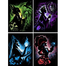 5D Adult Diamond Painting Kit, Villain Diamond Painting Kit -4 Pieces, Round Diamond Digital Painting Kit, Gem Art Painting Kit, Beginner DIY Diamond Painting Kit (11.8x15.7 inches)