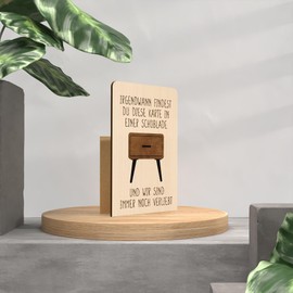 Paar Geschenke Schublade Holzkarte - Geburtstagskarte - Paar Geschenke für beide, Partner Geschenke für ihn, Geschenk für Partner, Paar Geschenke für ihn, Geschenkideen Partner, Geschenk Partnerin