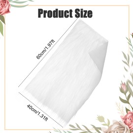 Faux Fur for Crafts, White, 60 x 40 cm, Soft Fur Fabric for Dwarf Costume & DIY Projects, Faux Fur Sold by the Metre as Plush Fabric, Sold by the Metre for Decoration, Cushion Cover & Fur Handmade