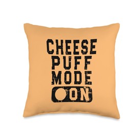 Cheese Puff Mode On Throw Pillow