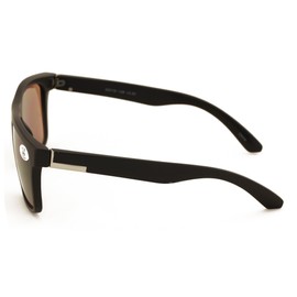 V.W.E. Large Men Matte Keyhole Reading Sunglasses - Outdoor UV400 Protection Tinted Reader ZT111 (Black/Brown, 1.50, x)