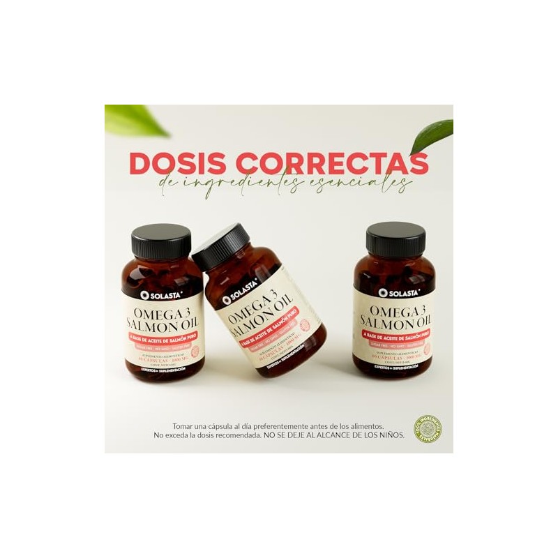 OMEGA 3 Solasta Cápsulas de 1000mg de Fácil Absorción Ingredientes