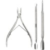 Kaito Professional Nail Nipper Pusher Set Cuticle Nipper, 1 Set, GT Steel Nipper + GT Steel Pusher / 카이토 전문가용 네일니퍼 푸셔 세트 큐티클 니퍼, 1세트, GT스틸니퍼+GT스틸푸셔