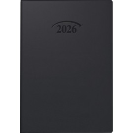 BRUNNEN Pocket Calendar Model 712 2026 | A7, Plastic, Black