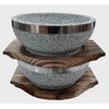 SUNRISE Kitchen Supply Natural Stone Bowl Pack of 2 (32