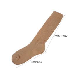 ORFOFE 3 Pairs Cotton Socks Non Binding Mid Calf Pregnant Women Socks Foot Protection For Elderly And Patients Care