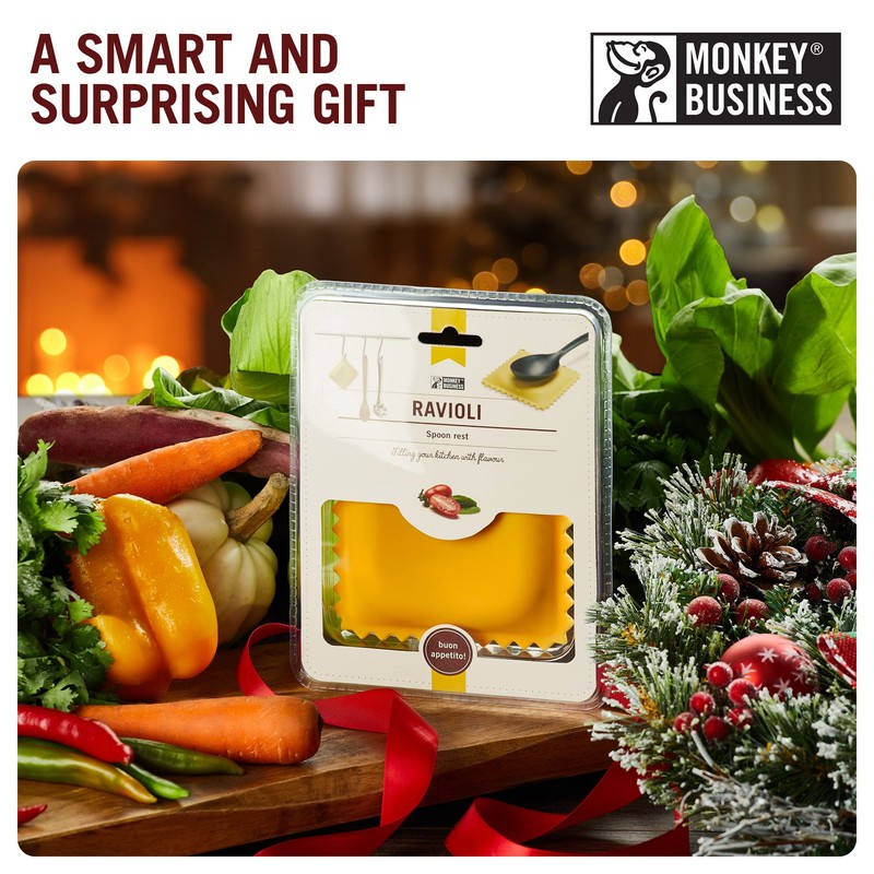 Monkey Business Ravioli-Shaped Spoon Rest | Spoon Rest for Kitchen