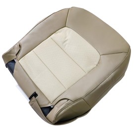 NLQR Front Driver Bottom Replacement Seat Cover Microfiber Leather Tan 1H Compatible with Ford Expedition 2003 2004 2005 2006