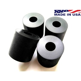 4-Pack - Made in USA #1 Premium Quality Multi-Purpose Black Neoprene Rubber Spacers 1" OD x 3/8" ID x 1" Thickness. for Home-Industrial-Automotive-Marine & More! Buy The Best!