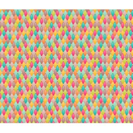 Windowpix 42 x 36 Whimsical Harlequin Stained Glass Design Window Film Reusable Static Cling Windowfilm UV Filtering Energy Saving