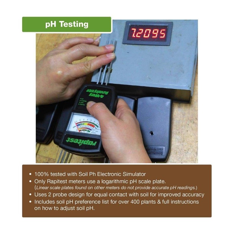 Luster Leaf 1880 Rapitest Tester Electronic 4-Way Analyzer, Soil