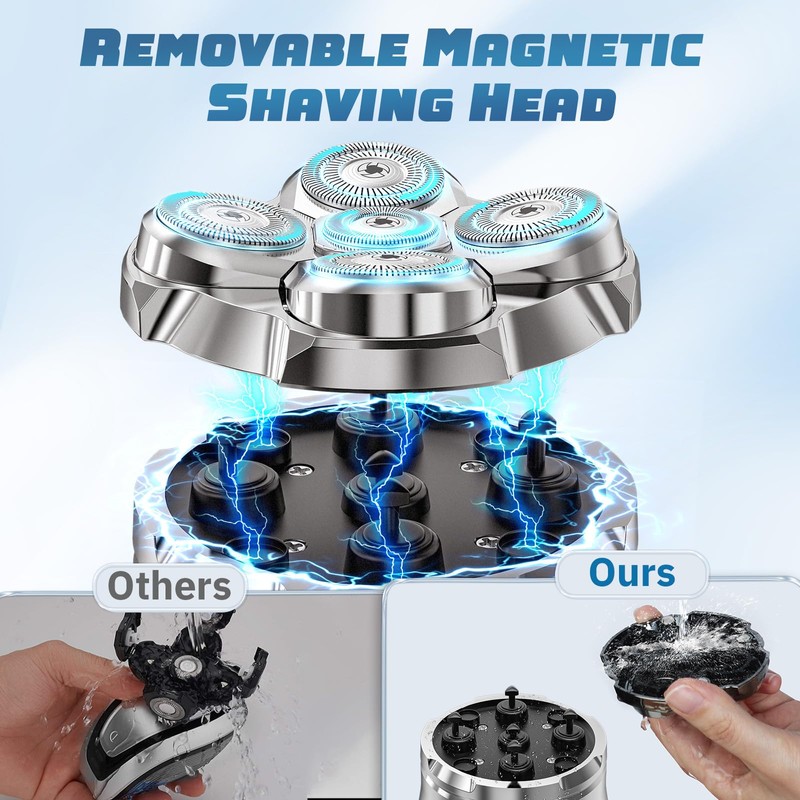 Luctry Head Shavers for Bald Men, Magnetic Electric Razor Hair