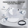 lvifloae MotorradBubble Visor, 3 Snap Visor Windscreen Lens with Folding