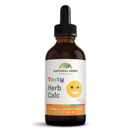 Natural Hope Herbals TASTY HERB CALCIUM - Herbal NerveTonic Formula with Ginger & Organic Orange USA - 2 oz