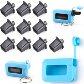 1 Pcs Breathalyzer Protective Cover for C6 Keychain Breathalyzer，Bring 10pcs Breathalyzer Mouthpieces for C6 and C8 Series Breathalyzer，Not Included Breathalyzer (blue1+10)