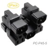 CablesOnline 5-Pack IEC 320 C14 Male to Nema 5-15R Female