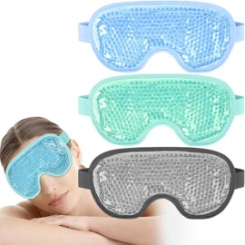 3 Antifaz de Gel para Ojos, M?scaras de Hielo para Ojos Fr?a y Caliente, Confort R?pido Ojeras y Bolsas, Sin Dolor de Cabeza - Antifaz para Dormir Gel Frio con Respaldo de Felpa Suave, Reusable