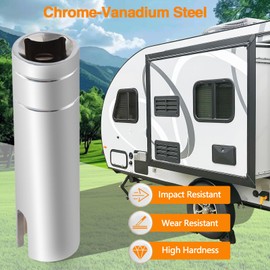 EVRBUL Scissor Jack Slotted Drill Adapter with 2 Drill Bits Pop Up Camper Crank Handle Replacement RV Trailer Drill Attachment for Pop Up Camper RV Trailer Manual Scissor Jack C-Type Jack Stabilizer