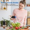 MOVNO 2Pcs Gravity Electric Salt and Pepper Grinder Set, Battery