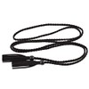 NUREINSS Women Tassel Braided Thin Waist Belt, black